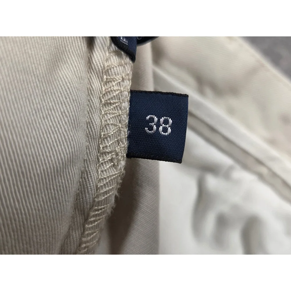 Polo Ralph Lauren Tyler Short Mens 38 Khaki Double Pleated Cotton Chino
